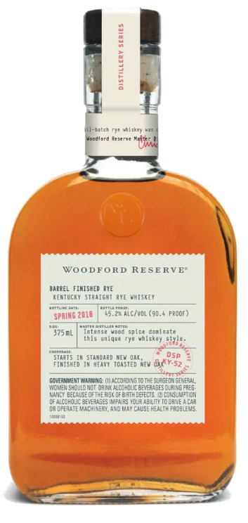 Woodford Reserve Barrel Finished Rye Whiskey | 375ML at CaskCartel.com