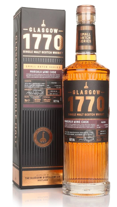Glasgow 1770 Marsala Wine Cask Peated Single Malt Scotch Whisky | 700ML at CaskCartel.com