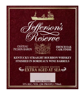 Jefferson’s Reserve French Oak Cask Finish Extra Aged Straight Bourbon Whisky at CaskCartel.com