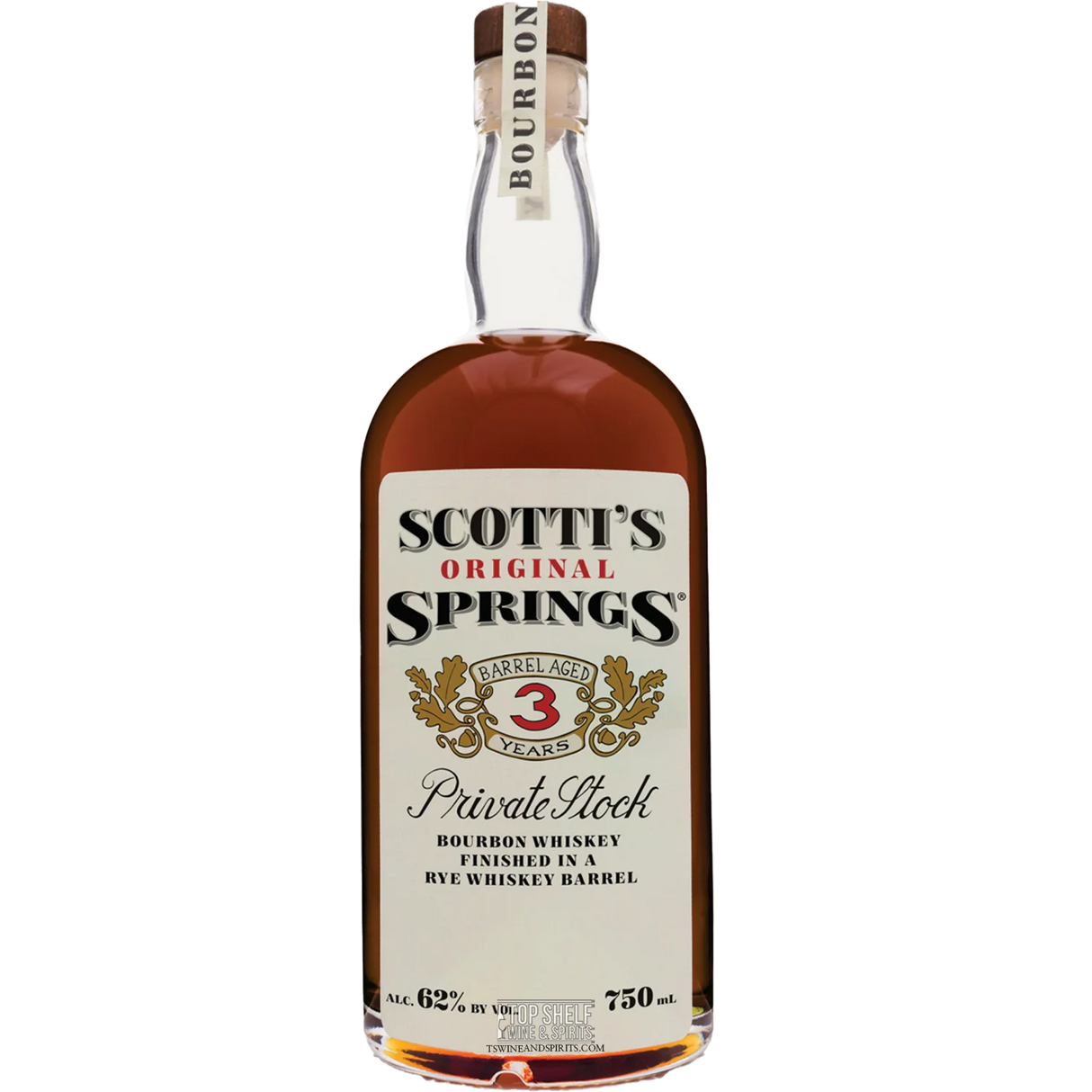 Scotti's Springs 3 Year Private Stock Barrel Aged Bourbon Finished in Rye Barrels Whiskey at CaskCartel.com