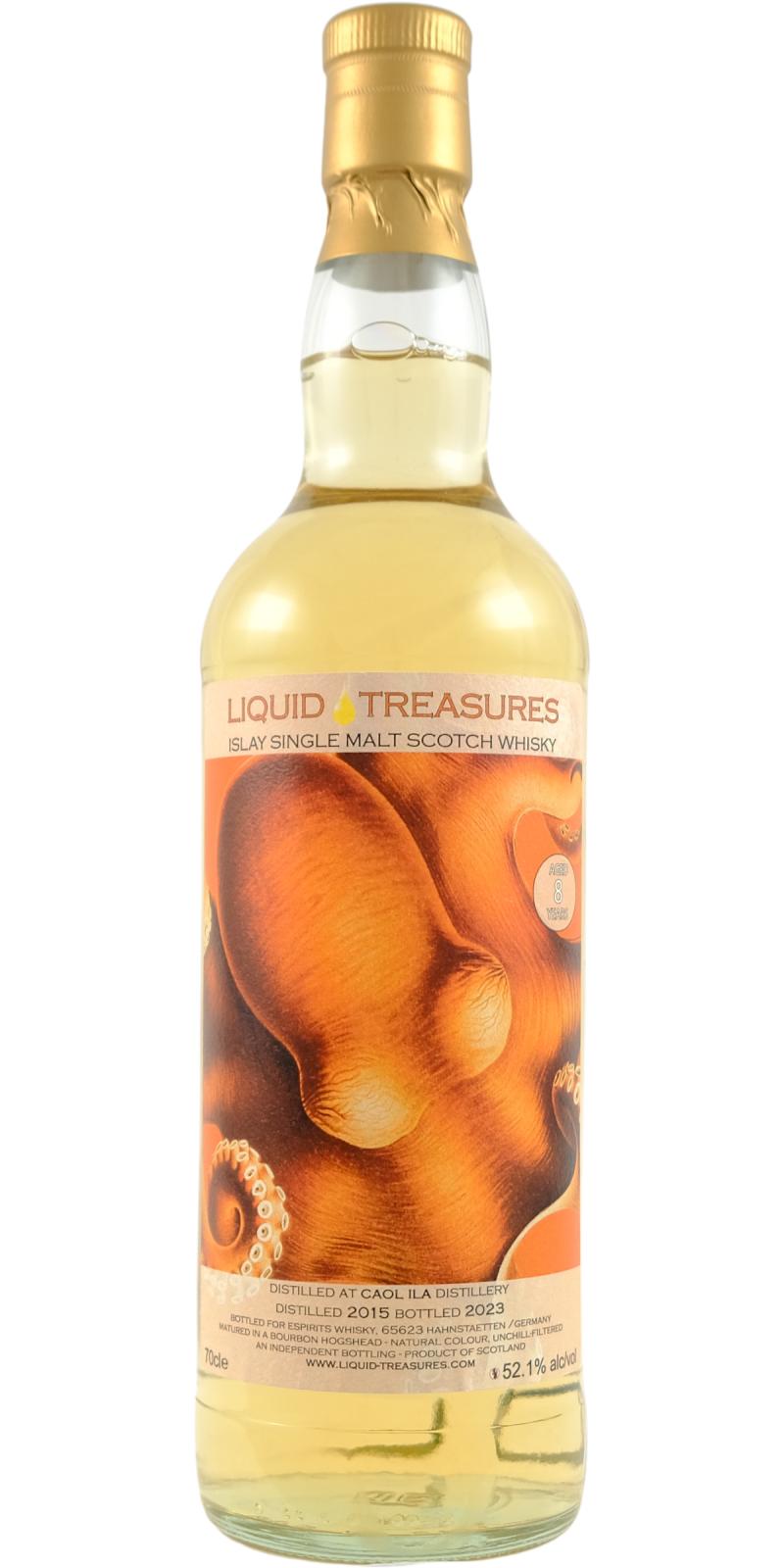 Liquid Treasures - Caol Ila 8 Year Old 2015 | 700ML at CaskCartel.com