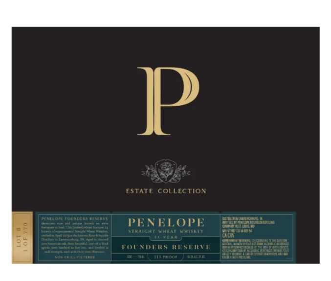 Penelope Estate Collection Founders Reserve 11 Year Old Straight Wheat Whiskey at CaskCartel.com