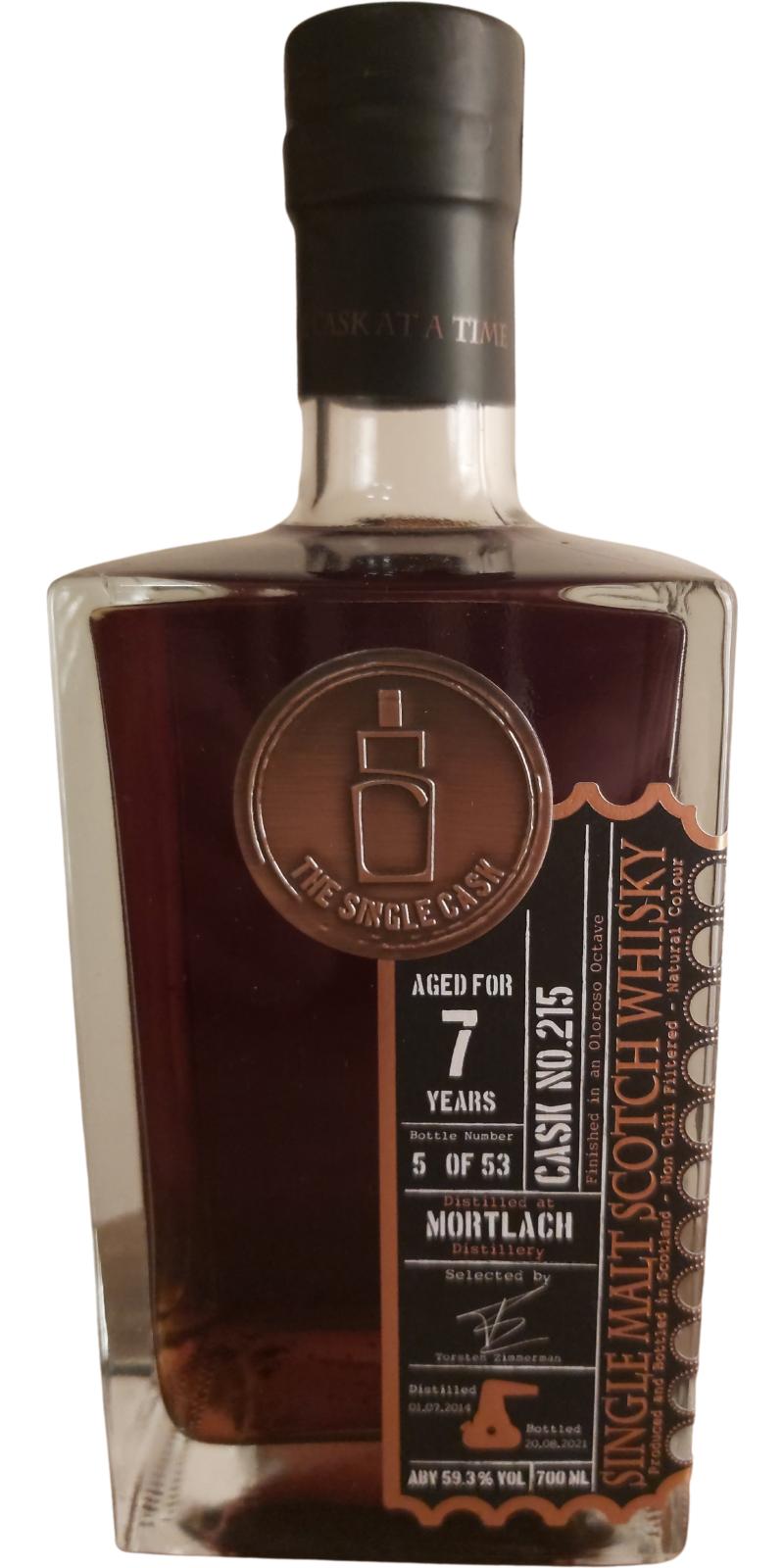 Mortlach 2014 TSCL Acropolis edition 7 Year Old 2021 Release (Cask #215) Single Malt Scotch Whisky | 700ML at CaskCartel.com