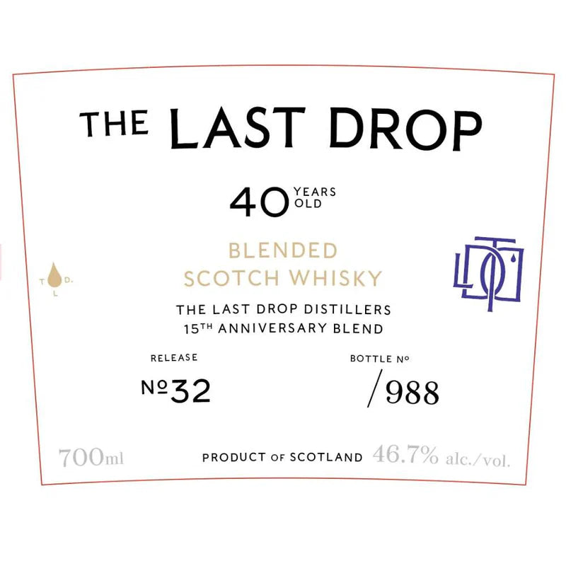 The Last Drop Release N32 40 Year Old Bottle N988 | 700ML at CaskCartel.com