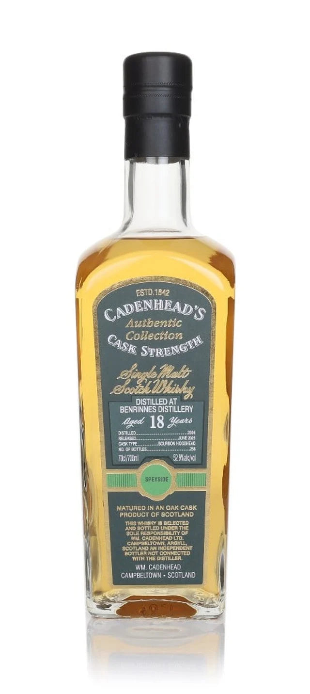 Benrinnes 18 Year Old 2006 - Cadenhead's Authentic Collection Single Malt Scotch Whisky | 700ML at CaskCartel.com