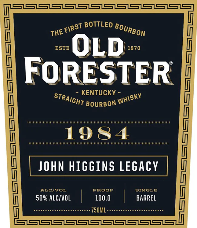 Old Forester 1984 John Higgins Legacy Kentucky Straight Bourbon Whiskey at CaskCartel.com