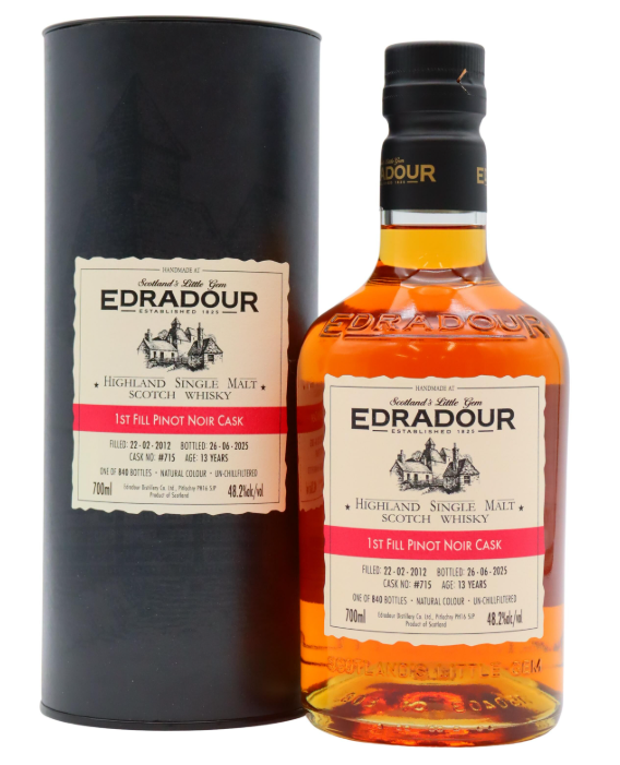 Edradour St. Michael Eppan Pinot Noir Cask Finish 13 Year Old · 2012 Vintage Single Malt Scotch Whisky | 700ML at CaskCartel.com