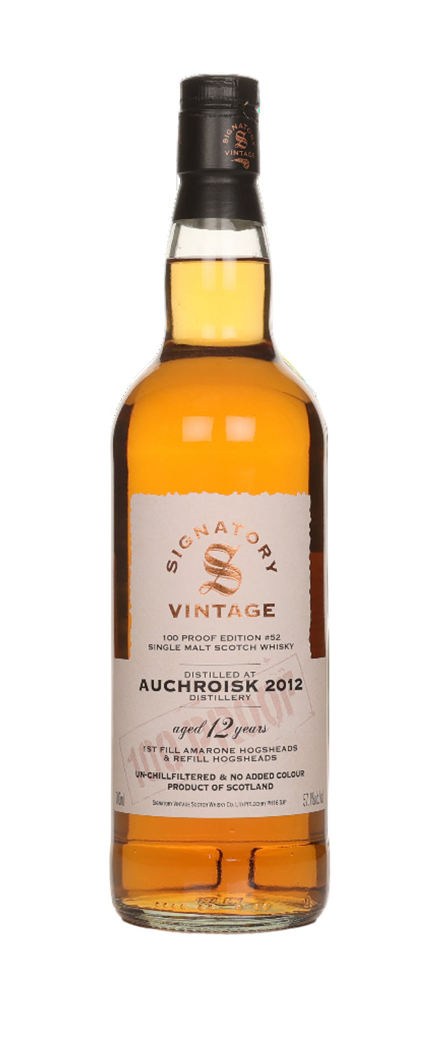 Auchroisk 12 Year Old 2012 - 100 Proof Edition #52 (Signatory) Single Malt Scotch Whisky | 700ML at CaskCartel.com