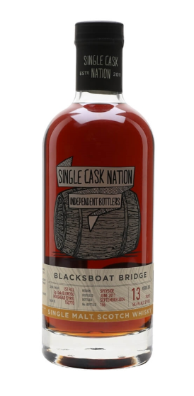 Single Cask Nation Blackboat Bridge Speyside 13 Year Old Single Malt Scotch Whisky at CaskCartel.com