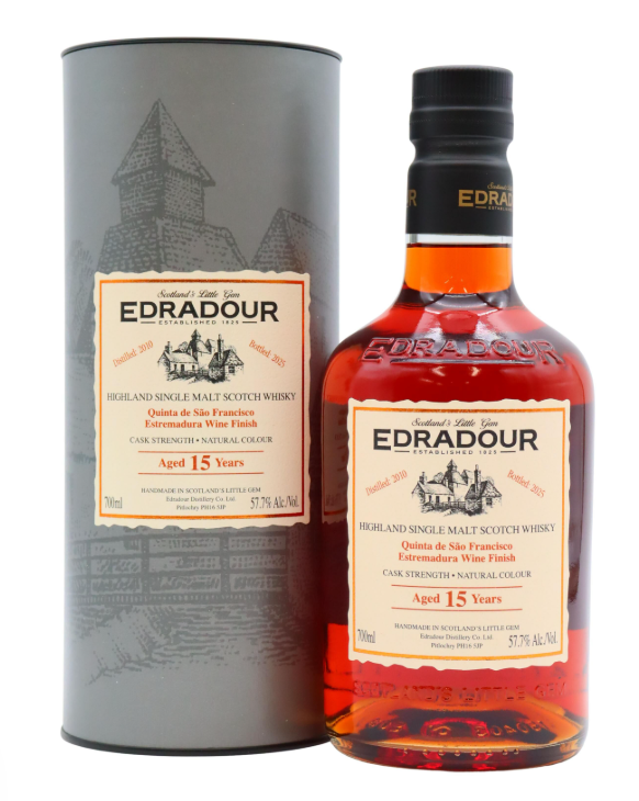 Edradour Cask Strength Quinta De São Francisco Cask Matured 15 Year Old · 2010 Vintage Single Malt Scotch Whisky | 700ML at CaskCartel.com