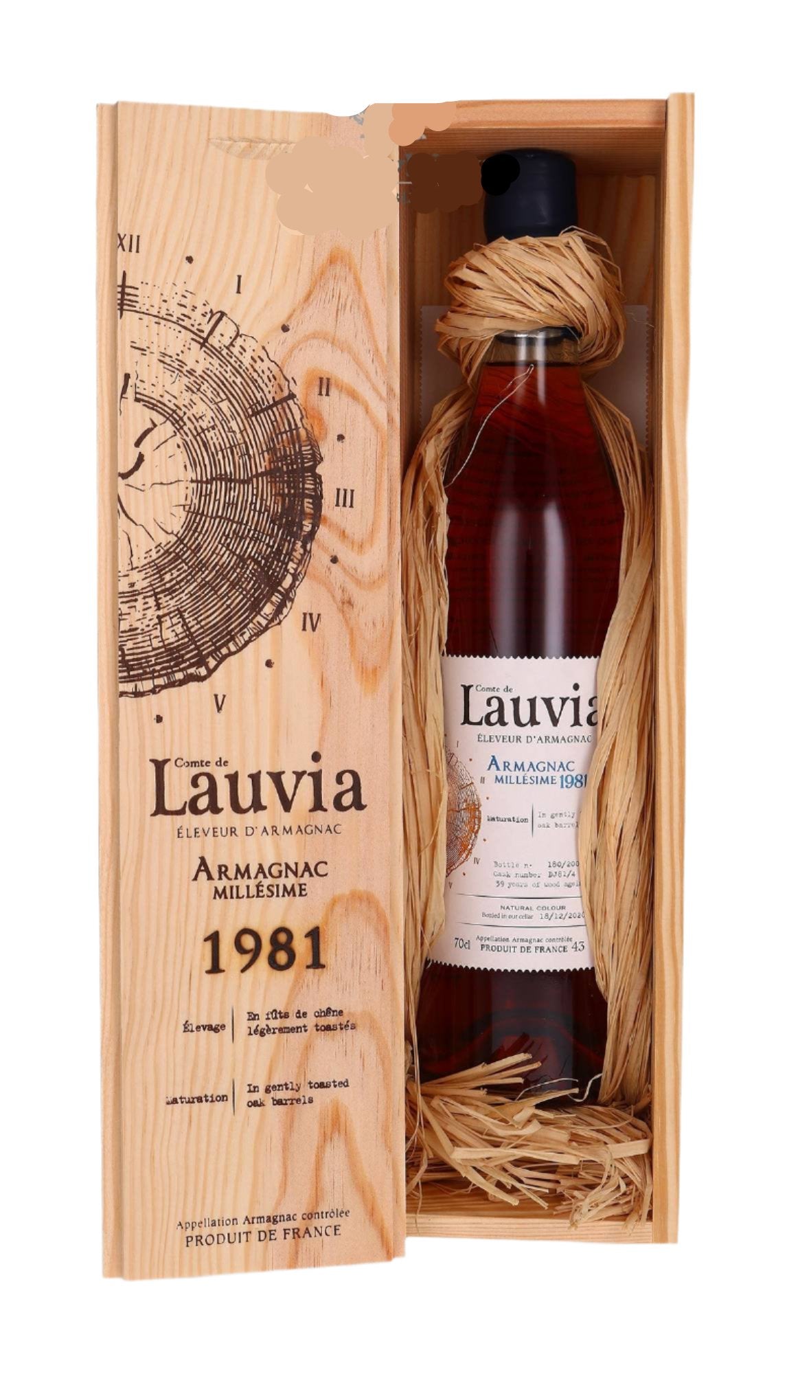 1981 Comte de Lauvia Vintage 39 Year Old Armagnac | 700ML at CaskCartel.com