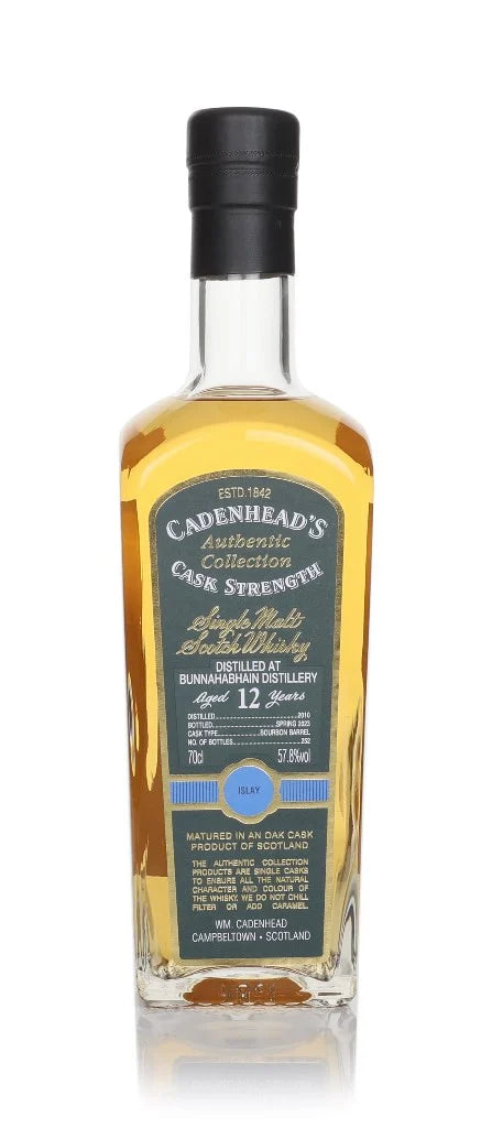 Bunnahabhain 12 Year Old 2010 - Cadenhead's Authentic Collection Single Malt Scotch Whisky | 700ML at CaskCartel.com