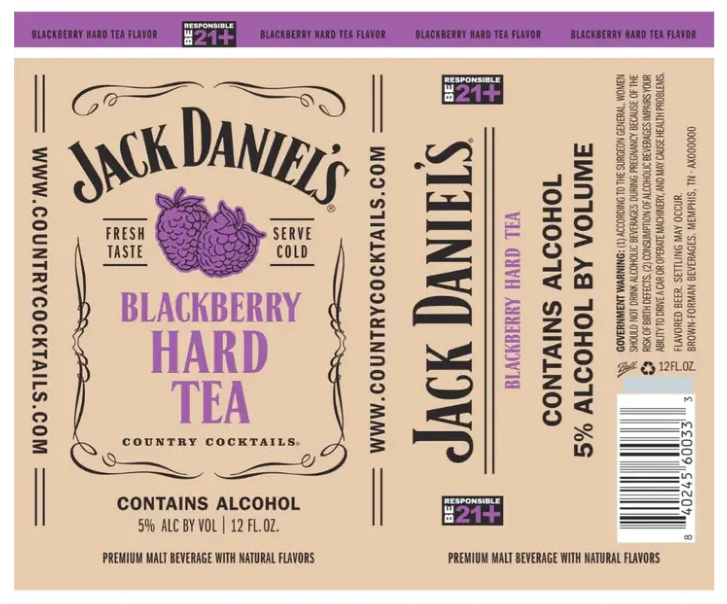 Jack Daniel's Country Blackberry Hard Tea Cocktails | 355ML at CaskCartel.com 2
