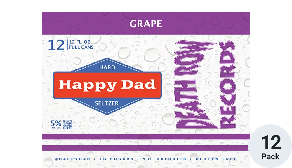 Happy Dad Death Row Records Grape Hard Seltzer Cocktail | 12x355ML at CaskCartel.com