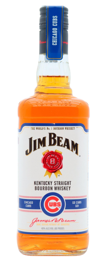 Jim Beam Chicago Cubs Limited Edition White Label 4 Year Old Kentucky Straight Bourbon Whiskey at CaskCartel.com