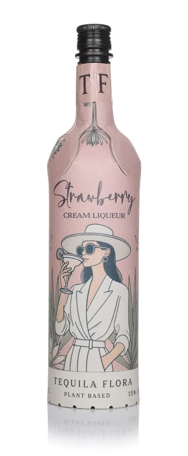 Tequila Flora Strawberry Cream Liqueur | 700ML at CaskCartel.com