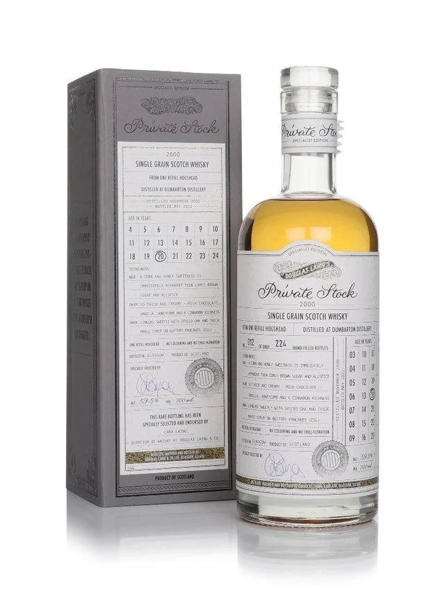 Dumbarton 20 Year Old 2000 - Douglas Laing Private Stock Single Grain Scotch Whisky | 700ML at CaskCartel.com