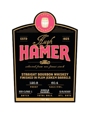 Hugh Hamer Finished in Plum Jerkem Barrels Straight Bourbon Whiskey at CaskCartel.com