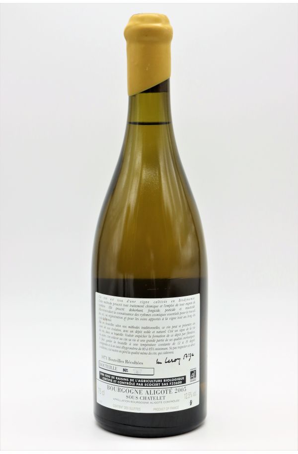 2005 | Domaine d'Auvenay | Bourgogne Aligote Sous Chatelet at CaskCartel.com