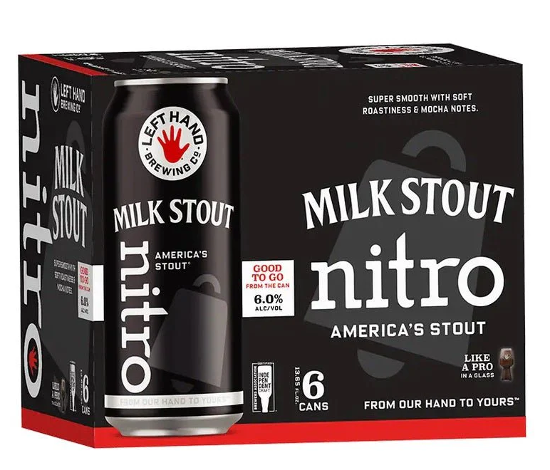 Left Hand Brewing Co. Nitro Milk Stout Beer | (6)*355ML at CaskCartel.com