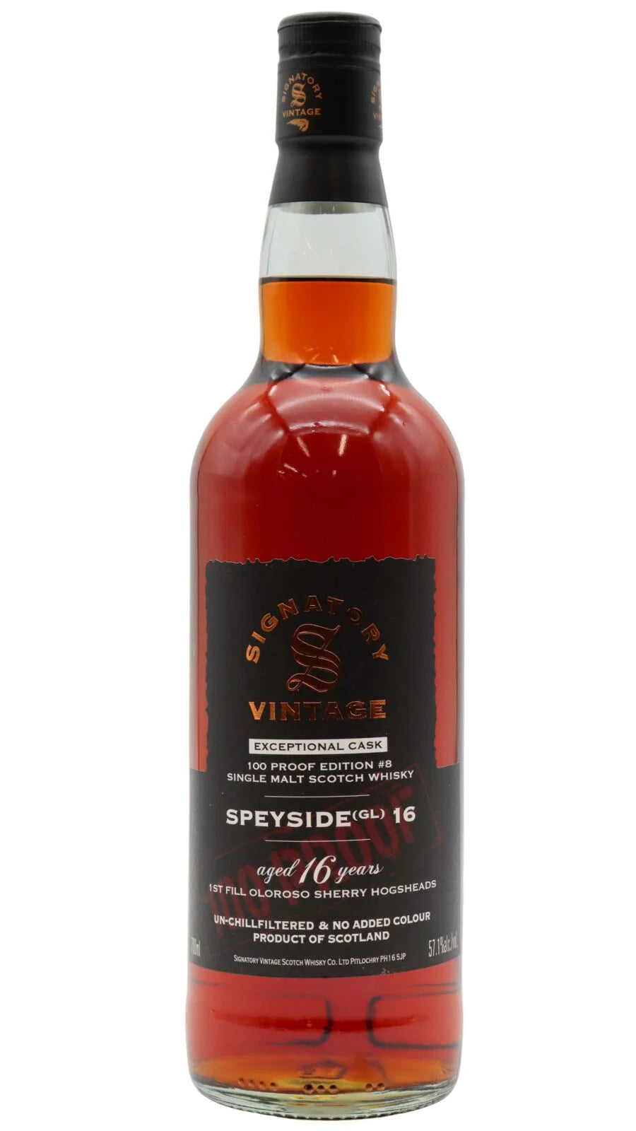 Undisclosed Speyside (GL) Signatory Vintage 100 Proof Edition Exceptional - Batch #8 Whisky 16 Year Old Single Malt Scotch Whisky | 700ML at CaskCartel.com