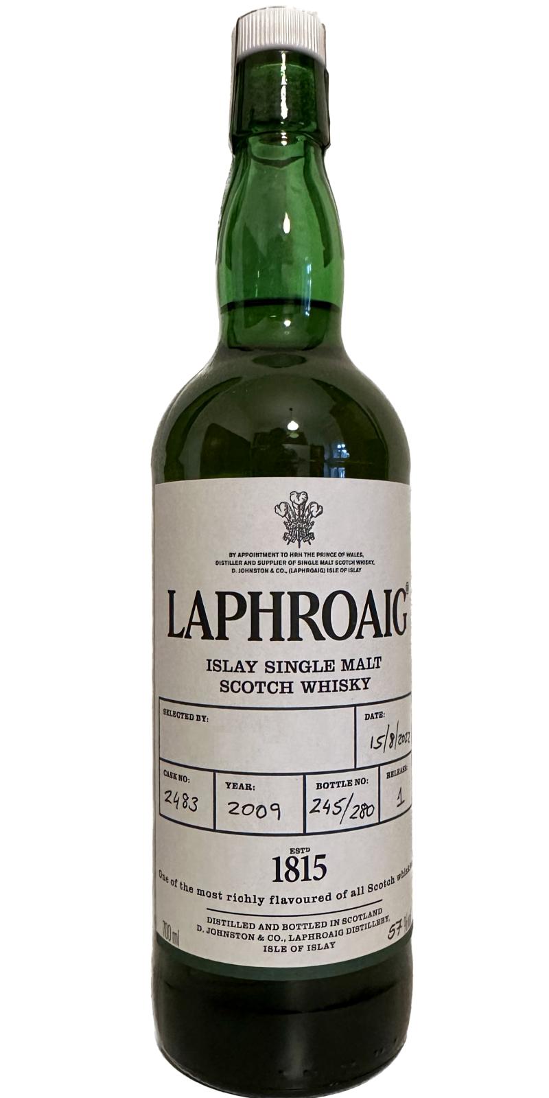 Laphroaig 2009 Single Cask Release 1 Islay Single Malt Scotch Whisky at CaskCartel.com