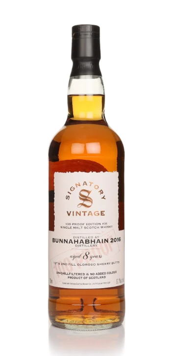 Bunnhabhain 8 Year Old 2016 - 100 Proof Edition #31 Signatory Single Malt Scotch Whisky | 700ML at CaskCartel.com
