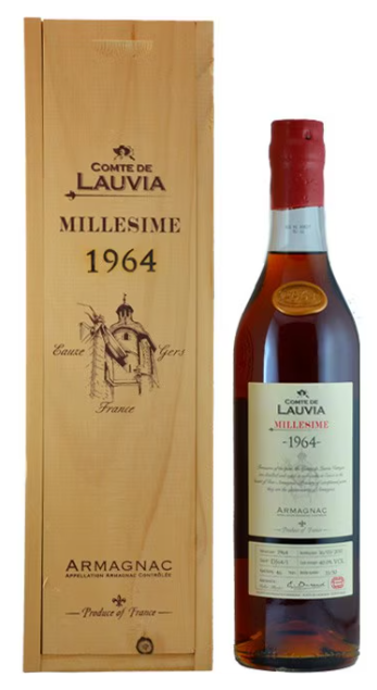1964 Comte de Lauvia Vintage 46 Year Old Armagnac | 700ML at CaskCartel.com
