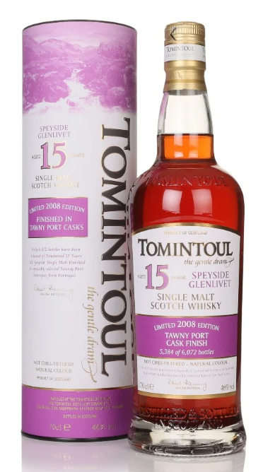Tomintoul 15 Year Old 2008 Tawny Port Cask Finish Single Malt Scotch Whisky | 700ML at CaskCartel.com