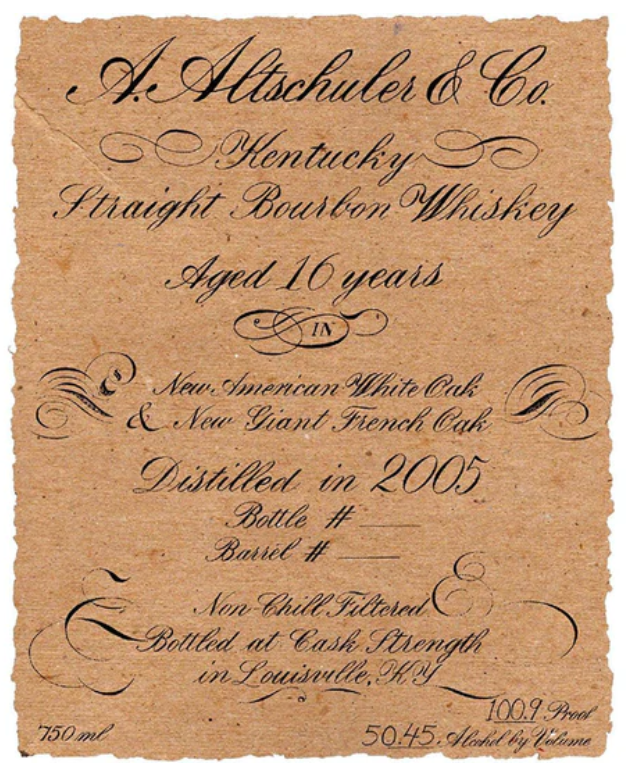 Woodwork Distillery A. Altschuler 16 Year Old With New French Oak Kentucky Straight Bourbon Whiskey at CaskCartel.com