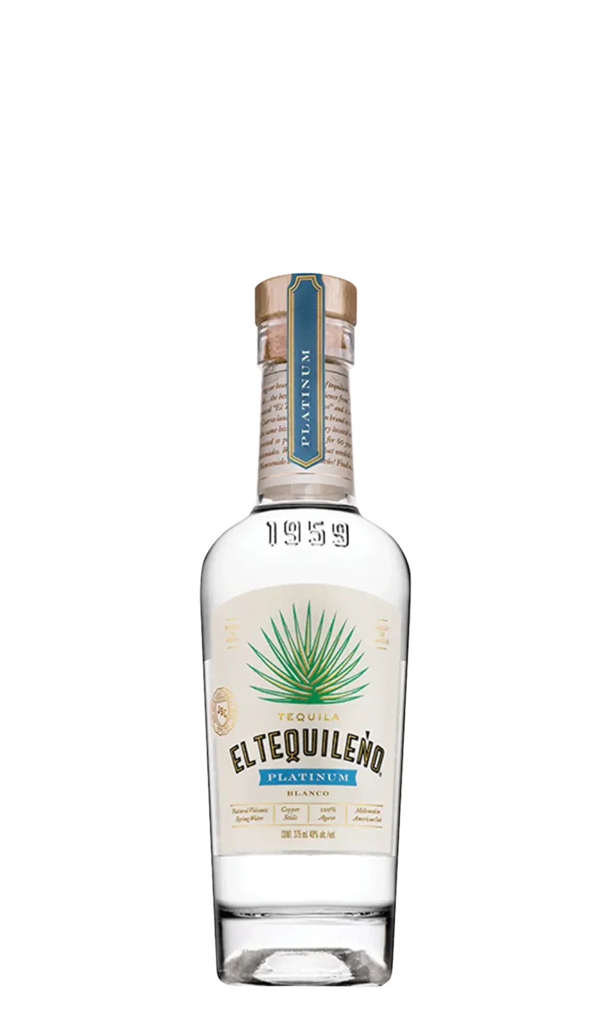 El Tequileno Blanco Platinum Tequila | 375ML at CaskCartel.com