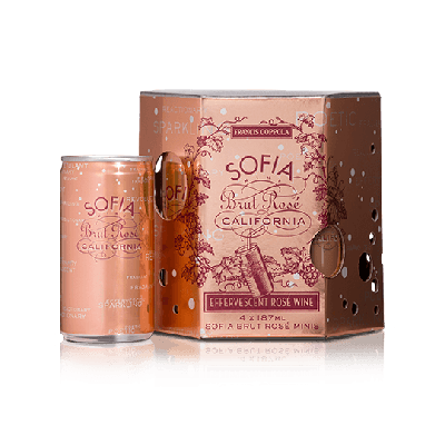 Francis Coppola Sofia Mini Brut Rose | (4)*187ML at CaskCartel.com
