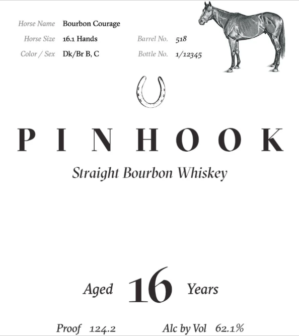 Pinhook Bourbon Courage - 16 Year Old Straight Bourbon Whiskey at CaskCartel.com
