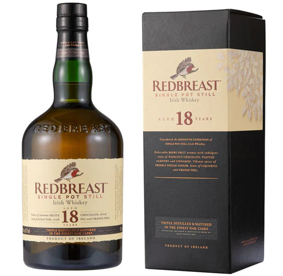 Redbreast Pot Still Triple Distilled And Matured In Finest Oak Casks 18 Year Old Irish Whiskey at CaskCartel.com