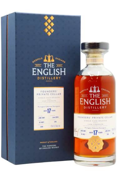 The English Founders Private Cellar Single Cabernet Sauvignon Cask 17 Year Old 2007 Vintage Scotch Whisky | 700ML at CaskCartel.com