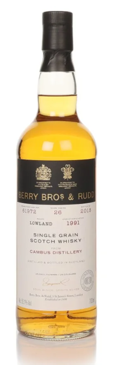 Cambus 26 Year Old 1991 Cask #61972 Berry Bros. & Rudd Single Grain Scotch Whisky | 700ML at CaskCartel.com