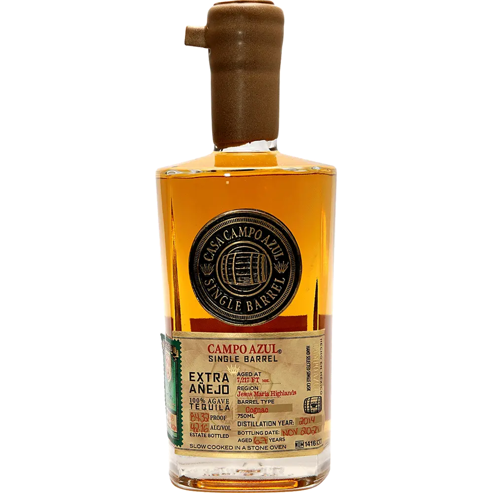 Campo Azul Single Barrel TN WhiskeyBarrel Select Extra Anejo Tequila at CaskCartel.com