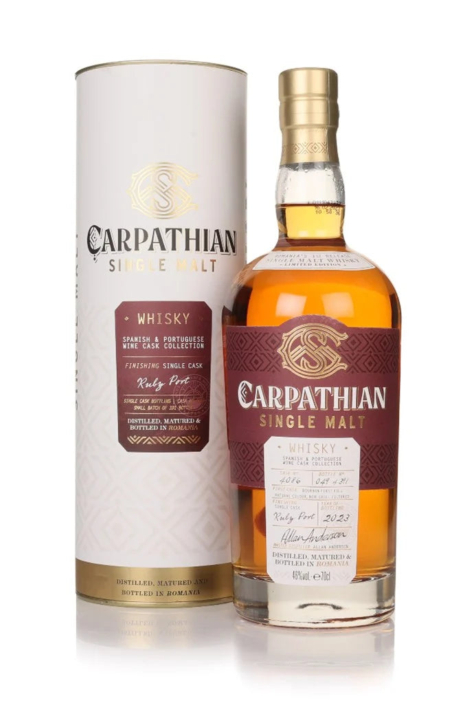 Carpathian Single Malt Ruby Port Cask Finish Spanish & Portuguese Wine Cask Collection Whisky | 700ML at CaskCartel.com