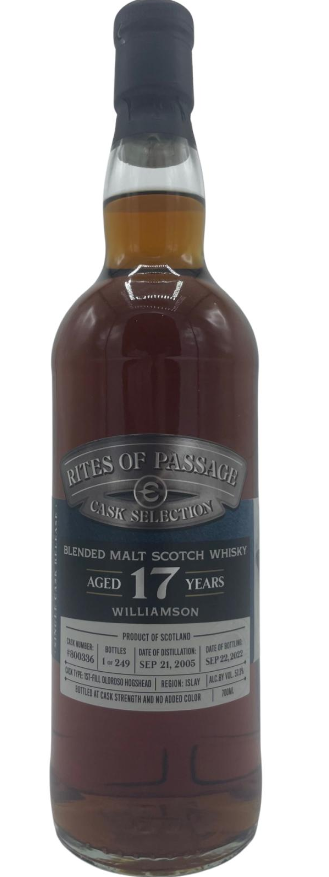 Williamson 2005 Epicurean Selection Rites Of Passage 17 Year Old Blended Malt Scotch Whisky | 700ML at CaskCartel.com