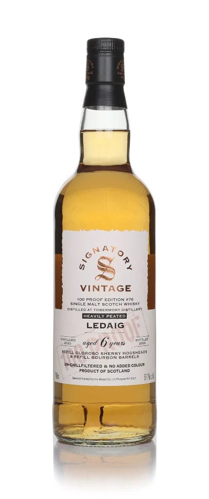 Ledaig 6 Year Old 2020 - 100 Proof Edition #76 (Signatory) Single Malt Scotch Whisky | 700ML at CaskCartel.com