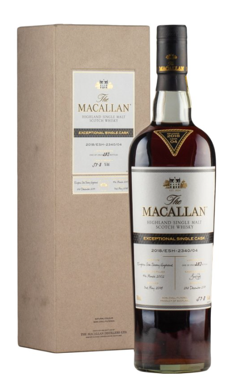 Macallan 2002 Exceptional Single Cask Sherry Hogshead #ESH-2340/04 Bottled 2018 Single Malt Scotch Whisky | 700ML at CaskCartel.com