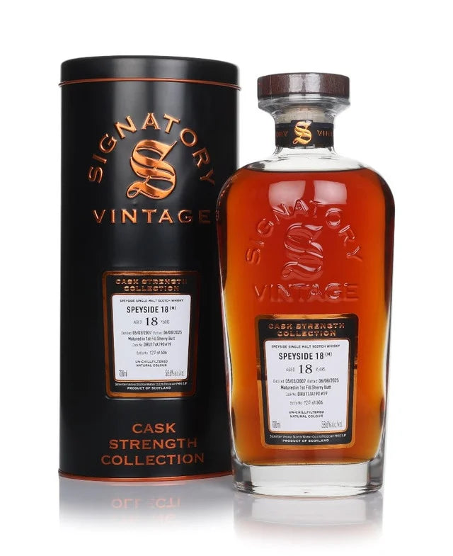 Secret Speyside 18 Year Old 2007 (Cask DRU17 A190 #19) - Cask Strength Collection (Signatory) Single Malt Scotch Whisky | 700ML at CaskCartel.com