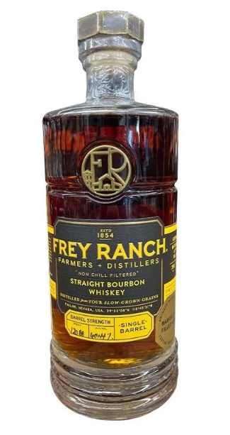 Frey Ranch SDBB Single Barrel - Barrel Strength Black and Yellow Straight Bourbon Whiskey
