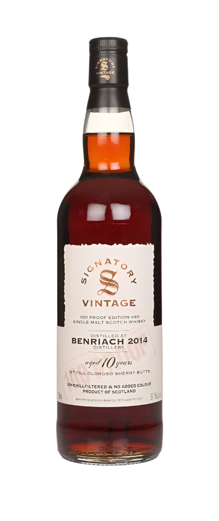 Benriach 10 Year Old 2014 - 100 Proof Edition #40 (Signatory) Single Malt Scotch Whisky | 700ML at CaskCartel.com