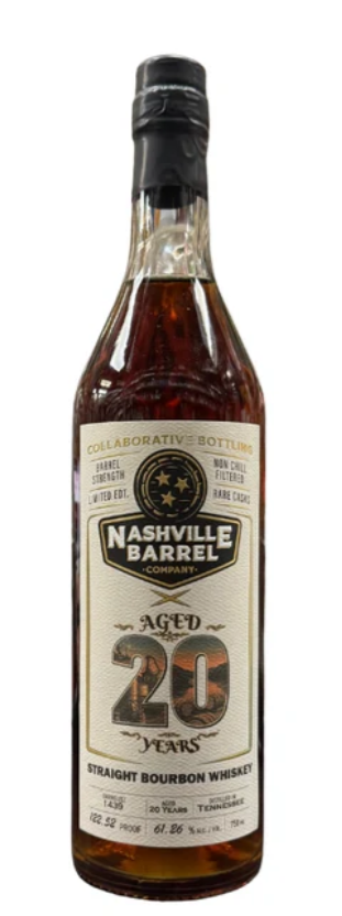 Nashville Barrel Company 20 Year Old 122.52 Proof Barrel Strength Bourbon Whiskey at CaskCartel.com
