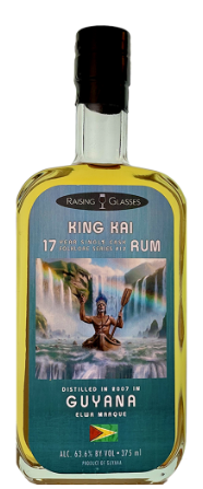 Raising Glasses | King Kai | 17 Year Old | Guyana Rum | 375ML at CaskCartel.com