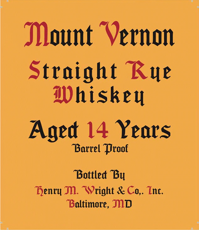 Mount Vernon 14 Year Old Straight Rye Whiskey at CaskCartel.com