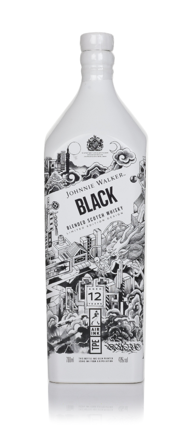 Johnnie Walker Black Label 12 Year Old - Air Ink Taipei Edition Blended Scotch Whisky | 700ML at CaskCartel.com