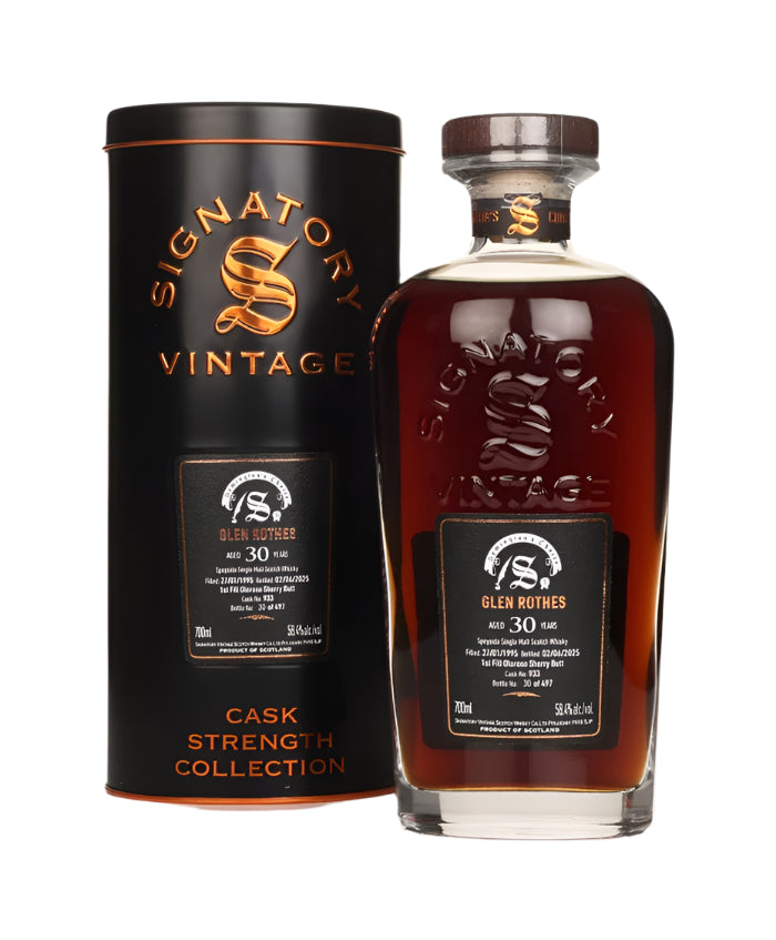 Glenrothes 30 Year Old 1995 Cask #933 - Cask Strength Collection (Signatory) Single Malt Scotch Whisky | 700ML at CaskCartel.com