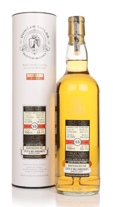 Invergordon 15 Year Old 2009 Cask #52900498 Rare Auld Duncan Taylor Grain Scotch Whisky | 700ML at CaskCartel.com